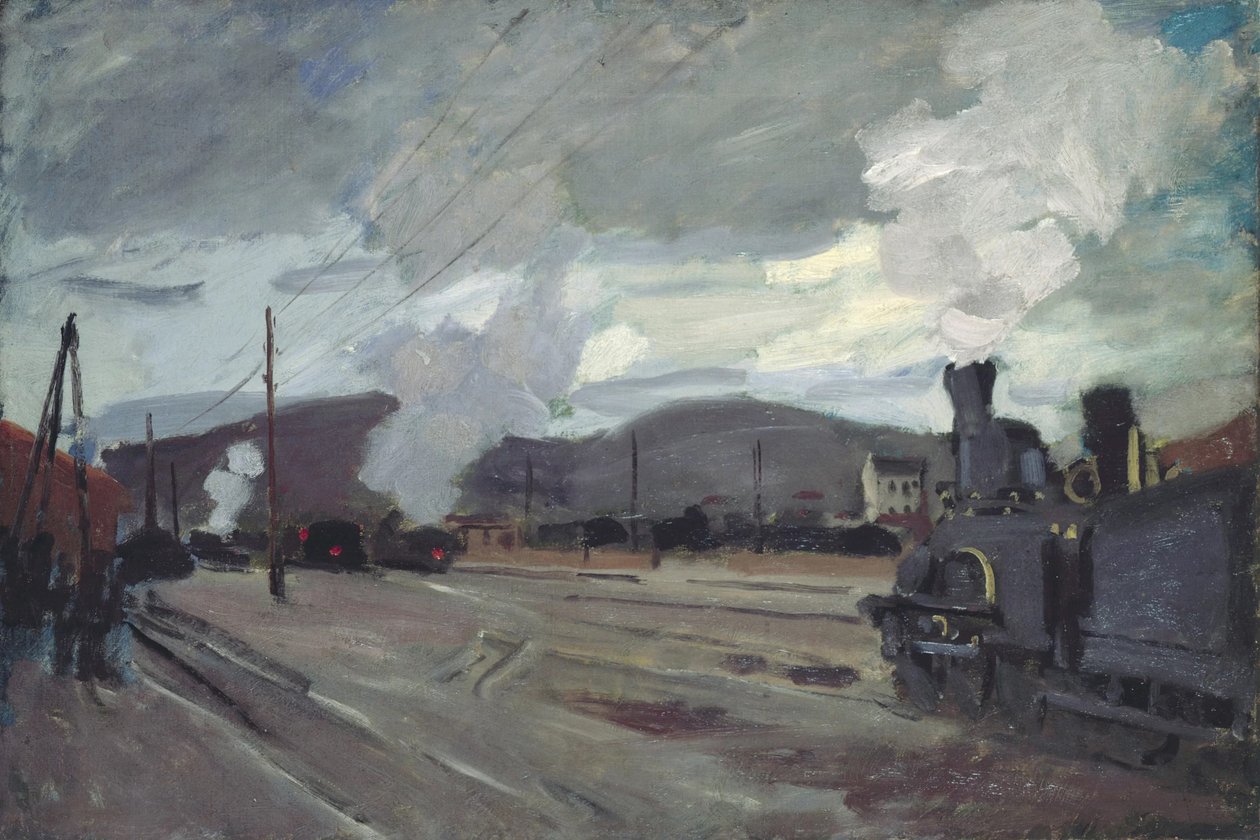 Argenteuil station, 1872. av Claude Monet