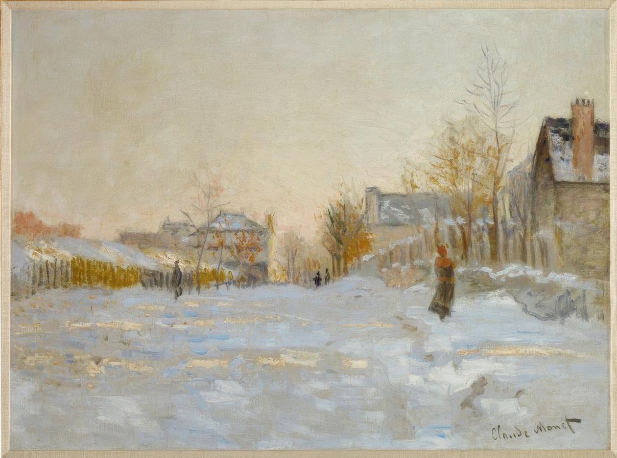 Snö i Argenteuil av Claude Monet