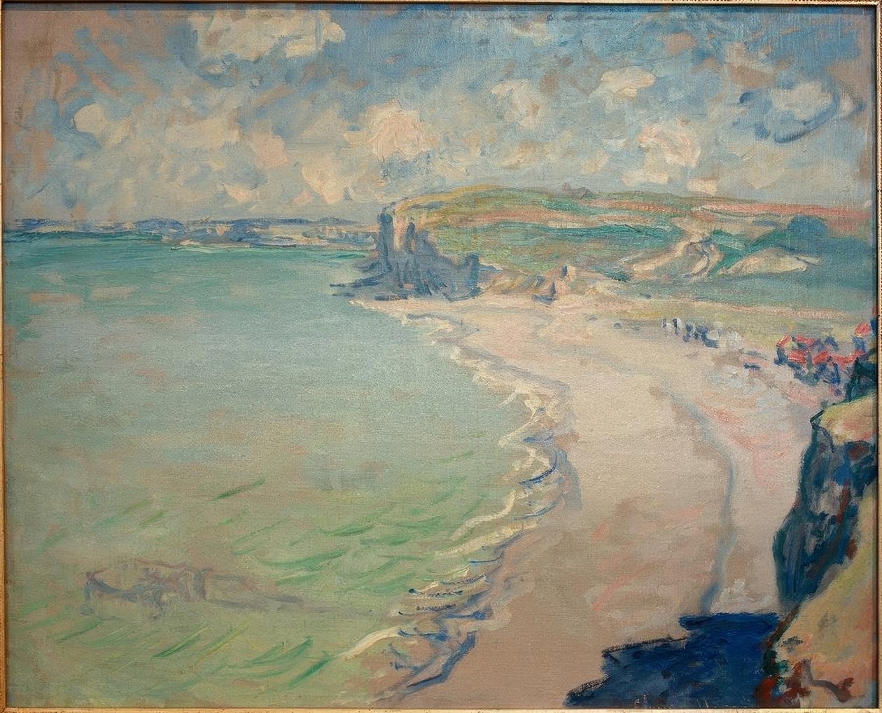 Pourville Beach (Der Strand von Pourville) av Claude Monet