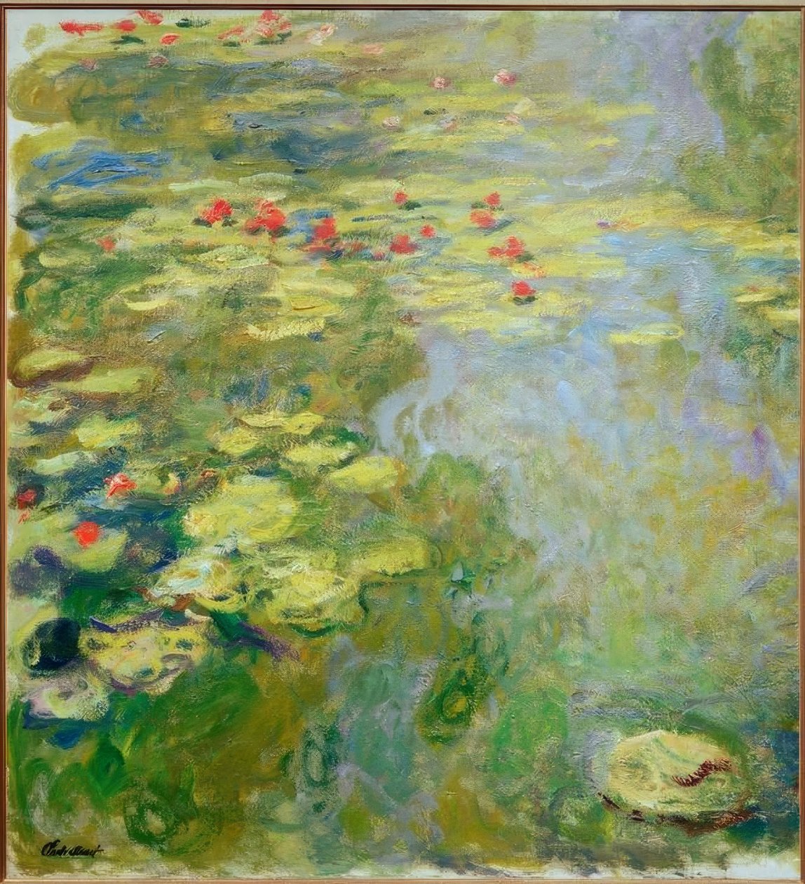 Näckrosdammen (vänster del) av Claude Monet