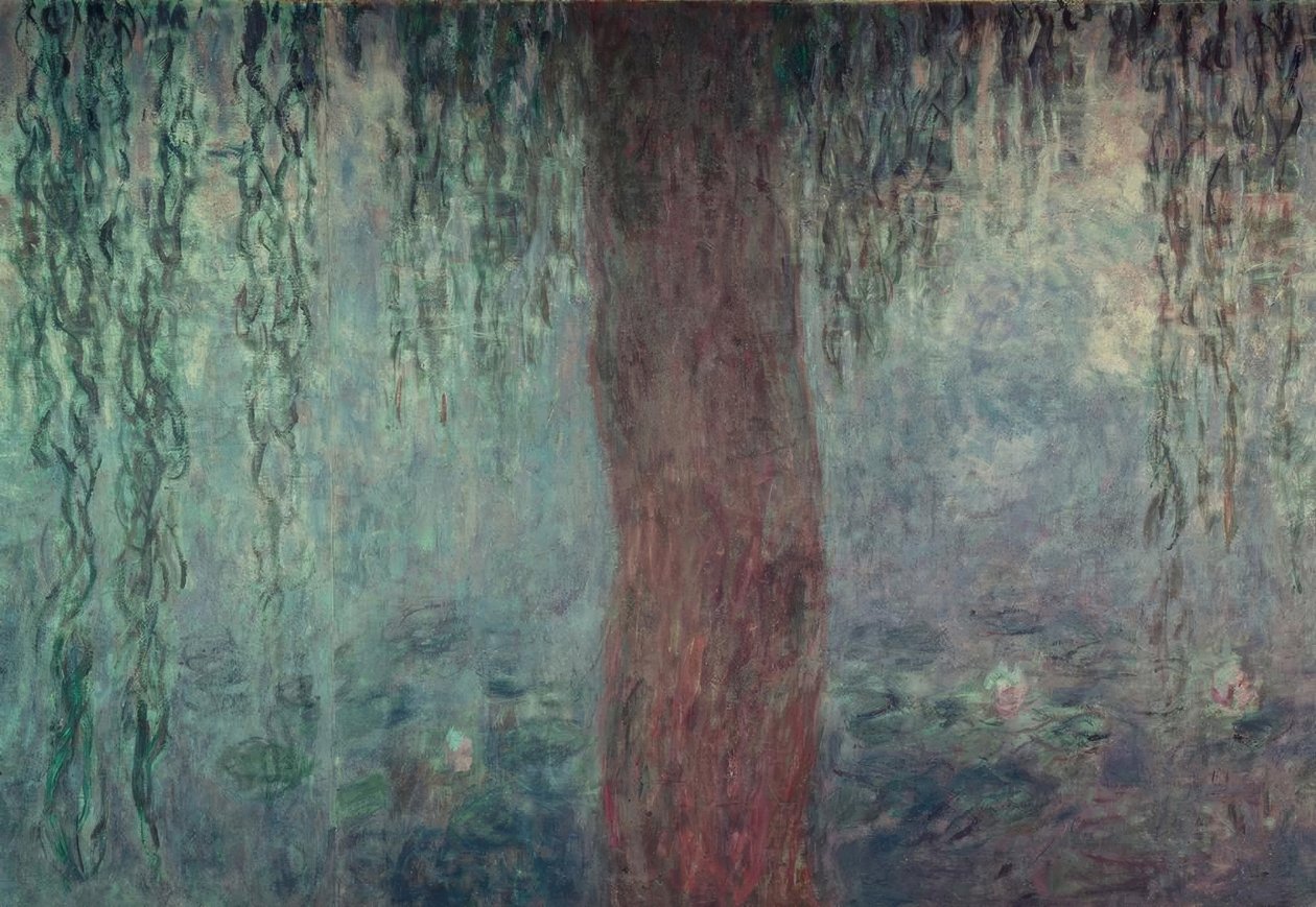 Näckrosdammen med vide, Le Matin aus pilar av Claude Monet