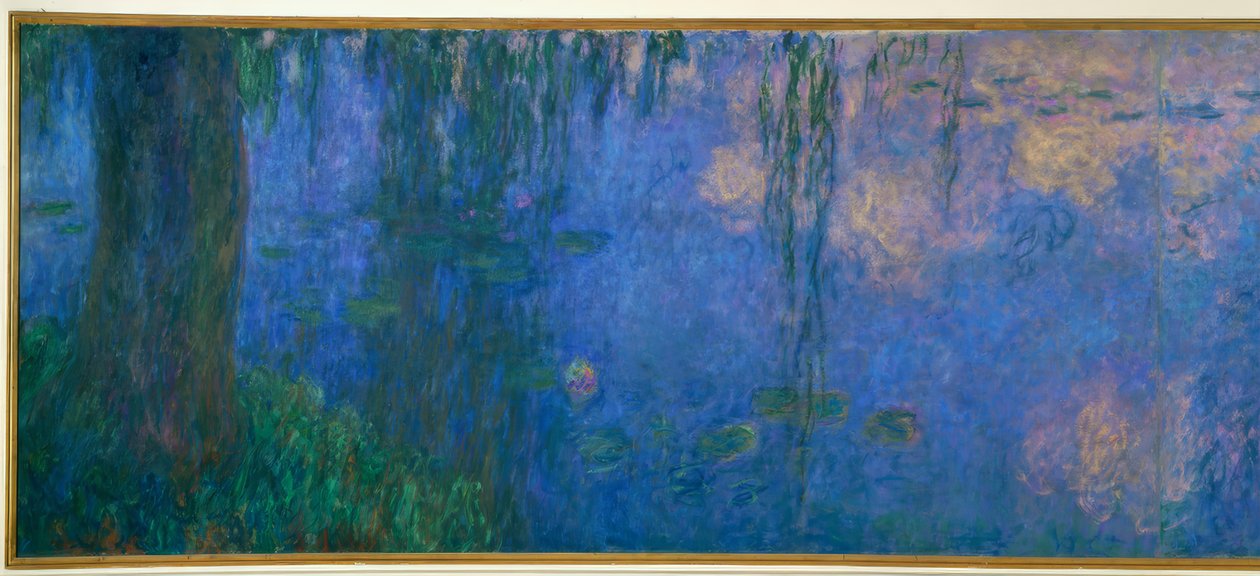 Näckrosdammen med pilar, Willows Morning av Claude Monet