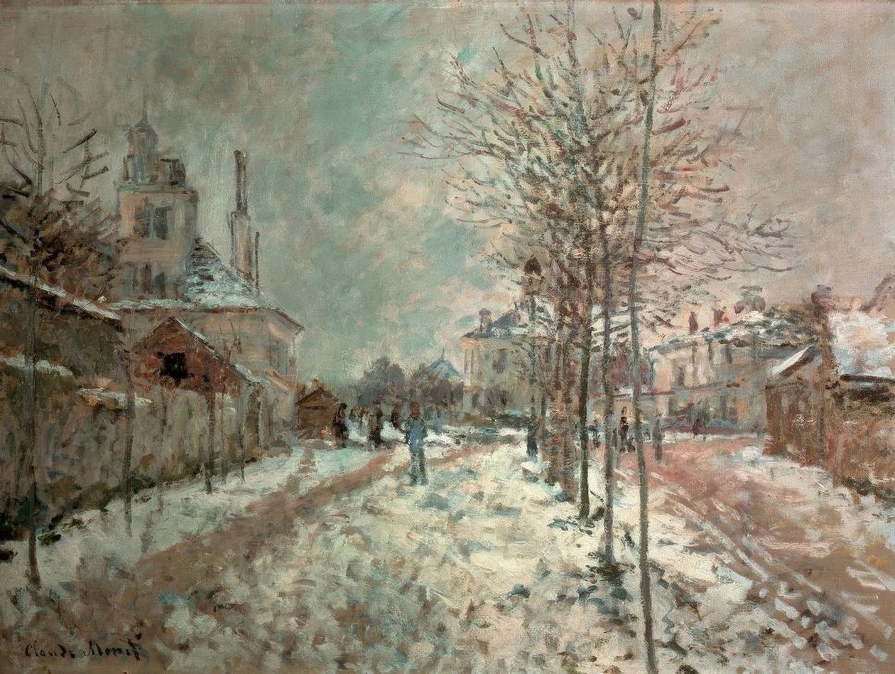 Boulevard de Pontoise i Argenteuil, snö av Claude Monet