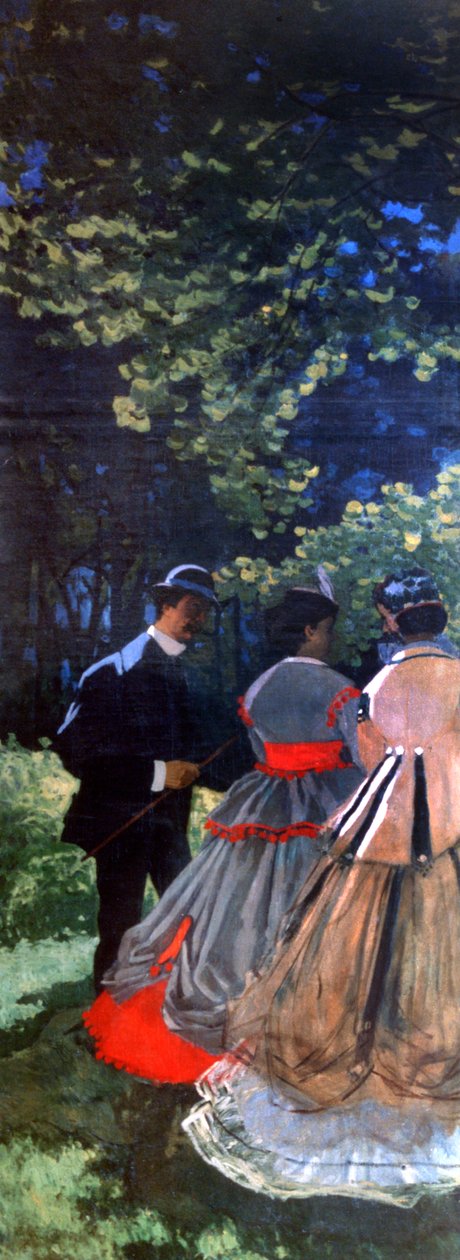 Lunch på gräset, vänster panel, 1865 av Claude Monet