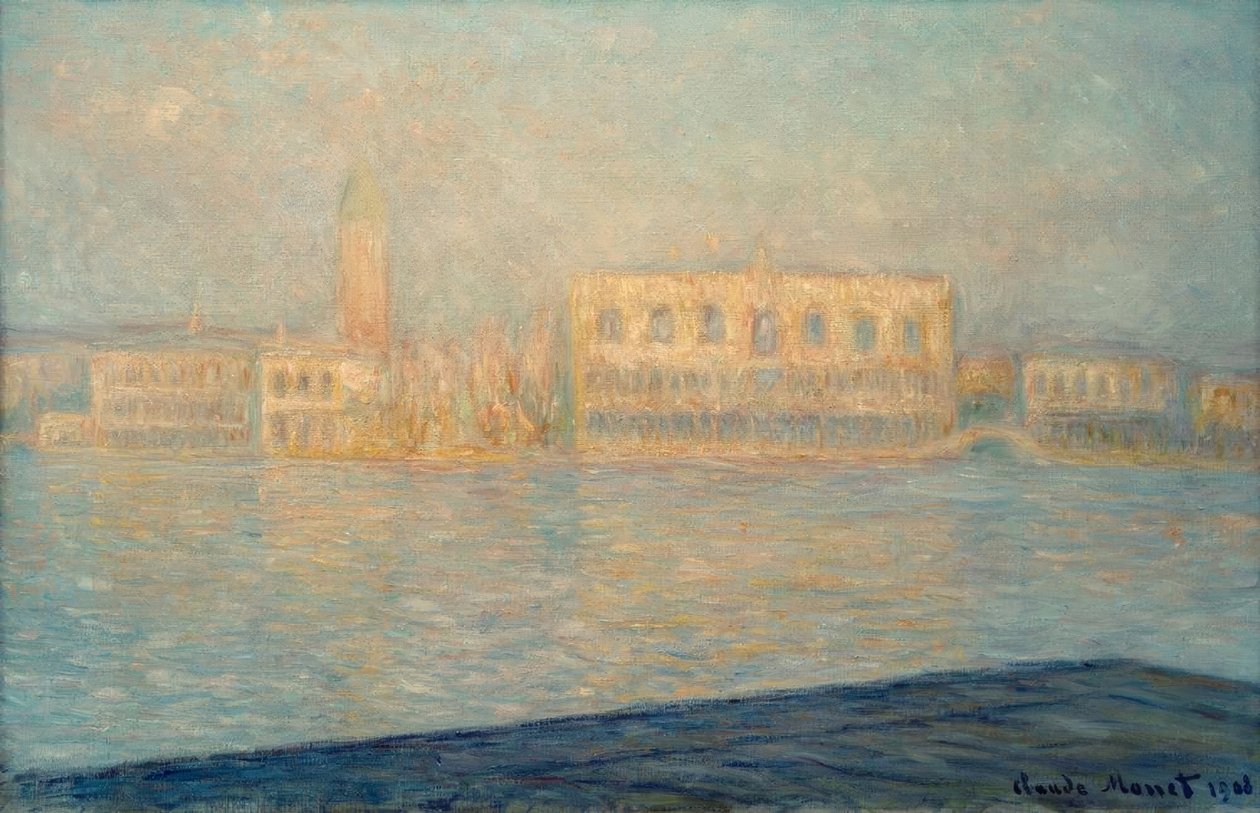 Hertigpalatset sett från Saint-Georges Majeur av Claude Monet
