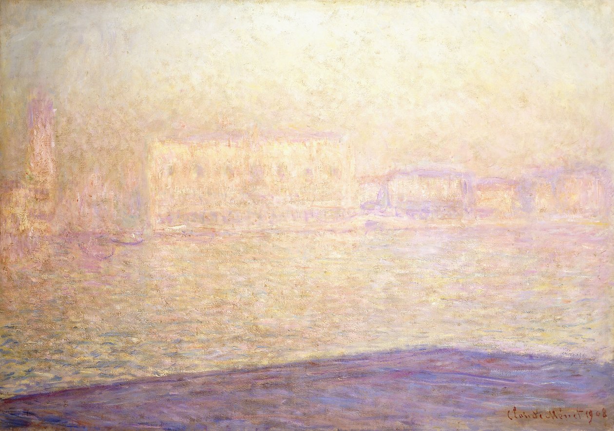 Hertigpalatset sett från Saint-Georges Majeur, 1908 av Claude Monet