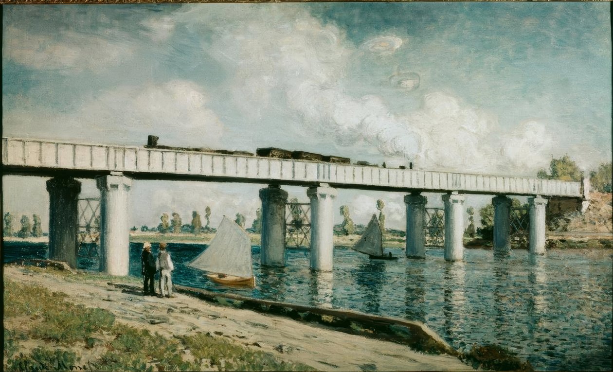 Järnvägsbron vid Argenteuil av Claude Monet