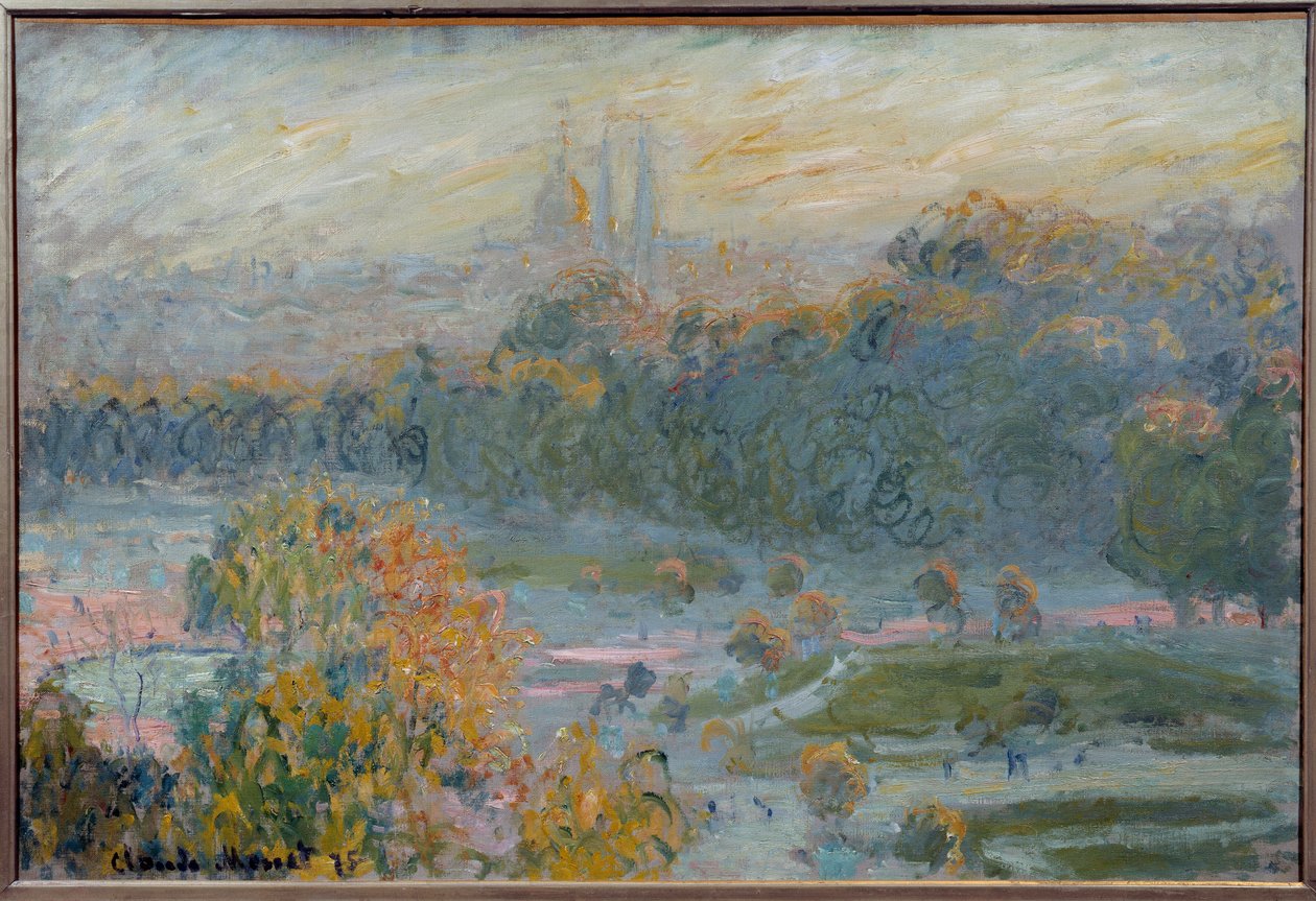 Le jardin des Tuileries Målning av Claude Monet (1840-1926) 1875 Sön. 0,5x0,75 m Paris, musee d
