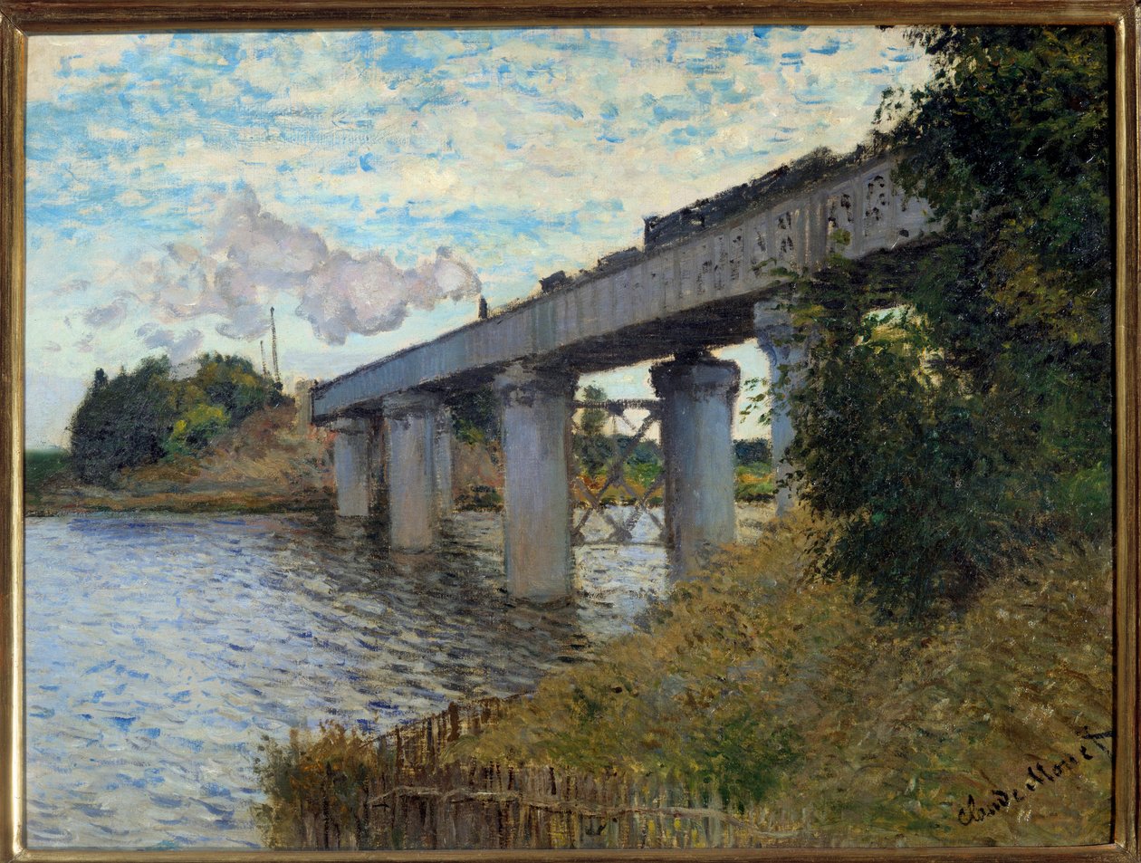 Järnvägsbron vid Argenteuil Målning av Claude Monet (1840-1926) 1873 Sön. 0,55x0,72 m Paris, musee d