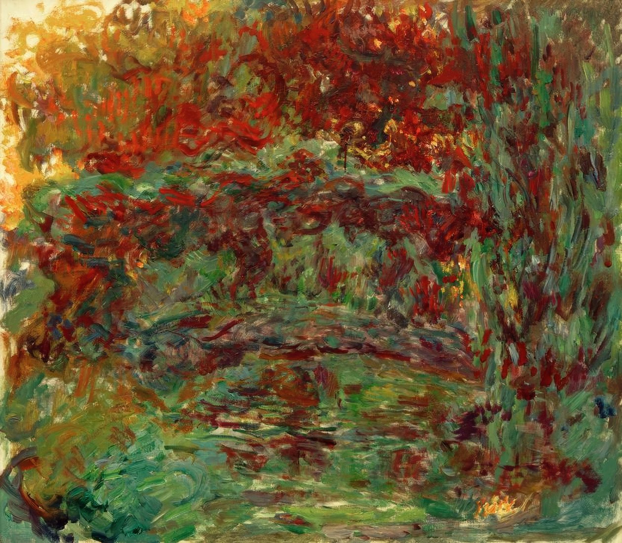 Japanska bron av Claude Monet