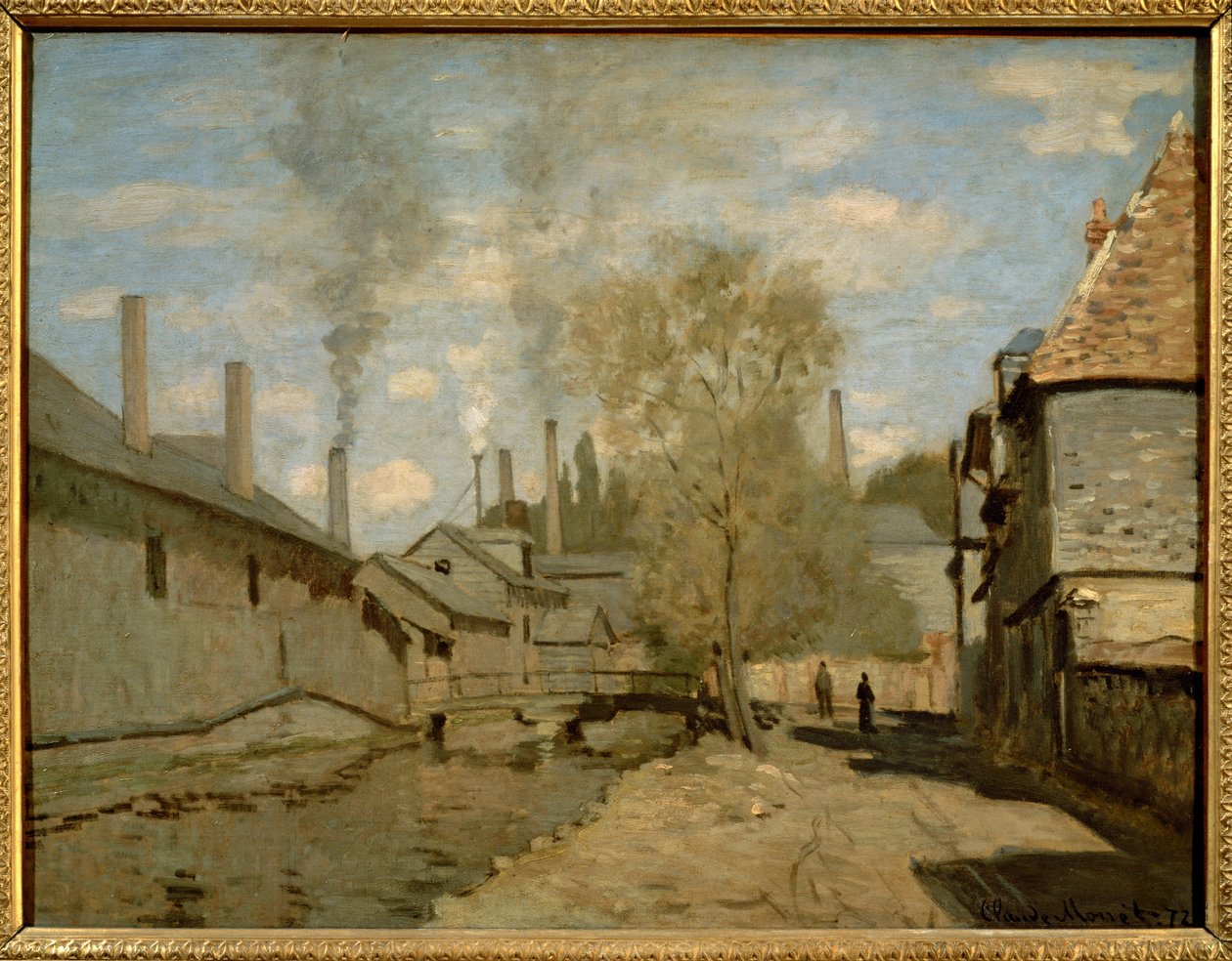 Le ruisseau de Robec a Rouen ... (olja på duk) av Claude Monet