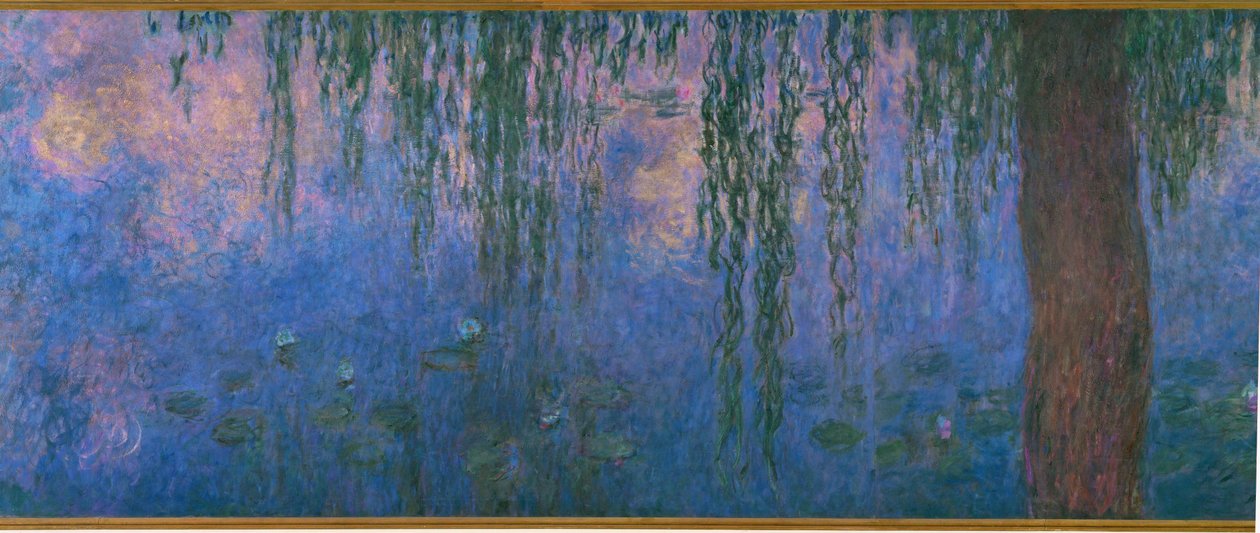 Les Nympheas, les Saules (olja på duk) av Claude Monet