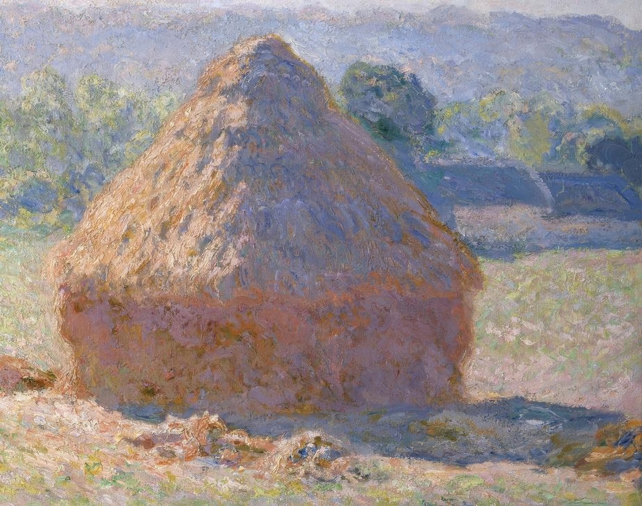 Höstackar, slutet av sommaren av Claude Monet