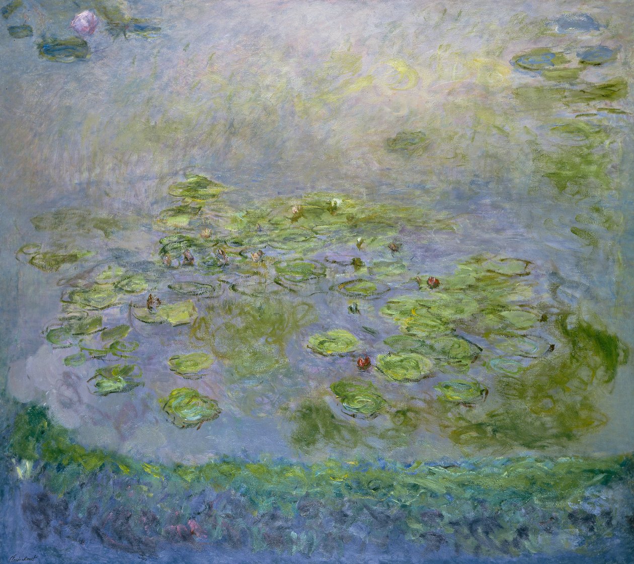 Näckrosor - Målning av Claude Monet (1840-1926), olja på duk av Claude Monet