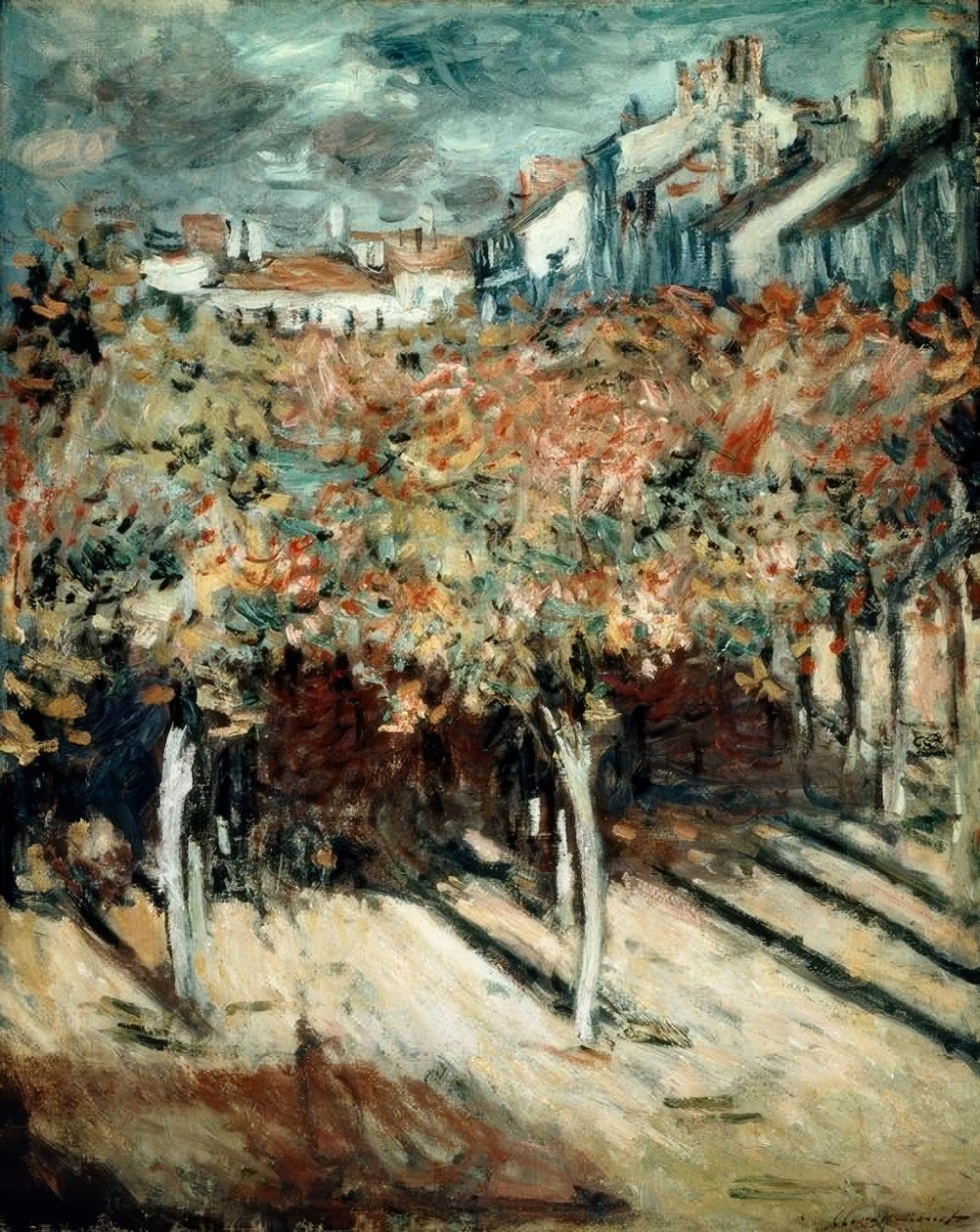 Lindarna i Poissy av Claude Monet