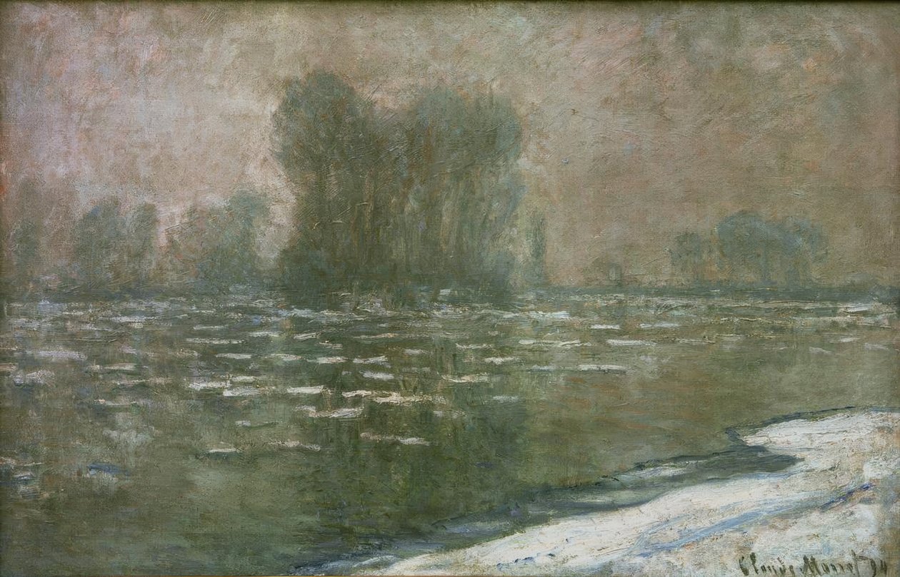 Matin brumeux, débâcle (Is i en dimmig morgon) av Claude Monet