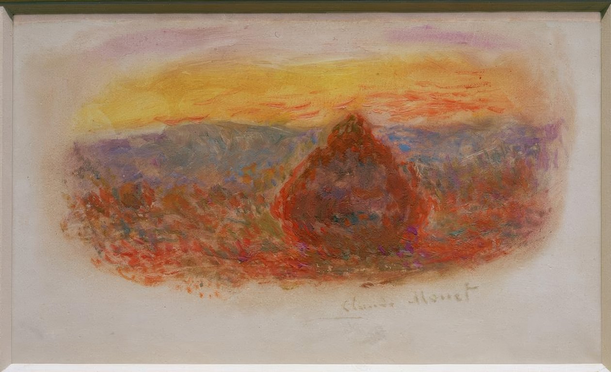 Slipsten, solnedgång av Claude Monet