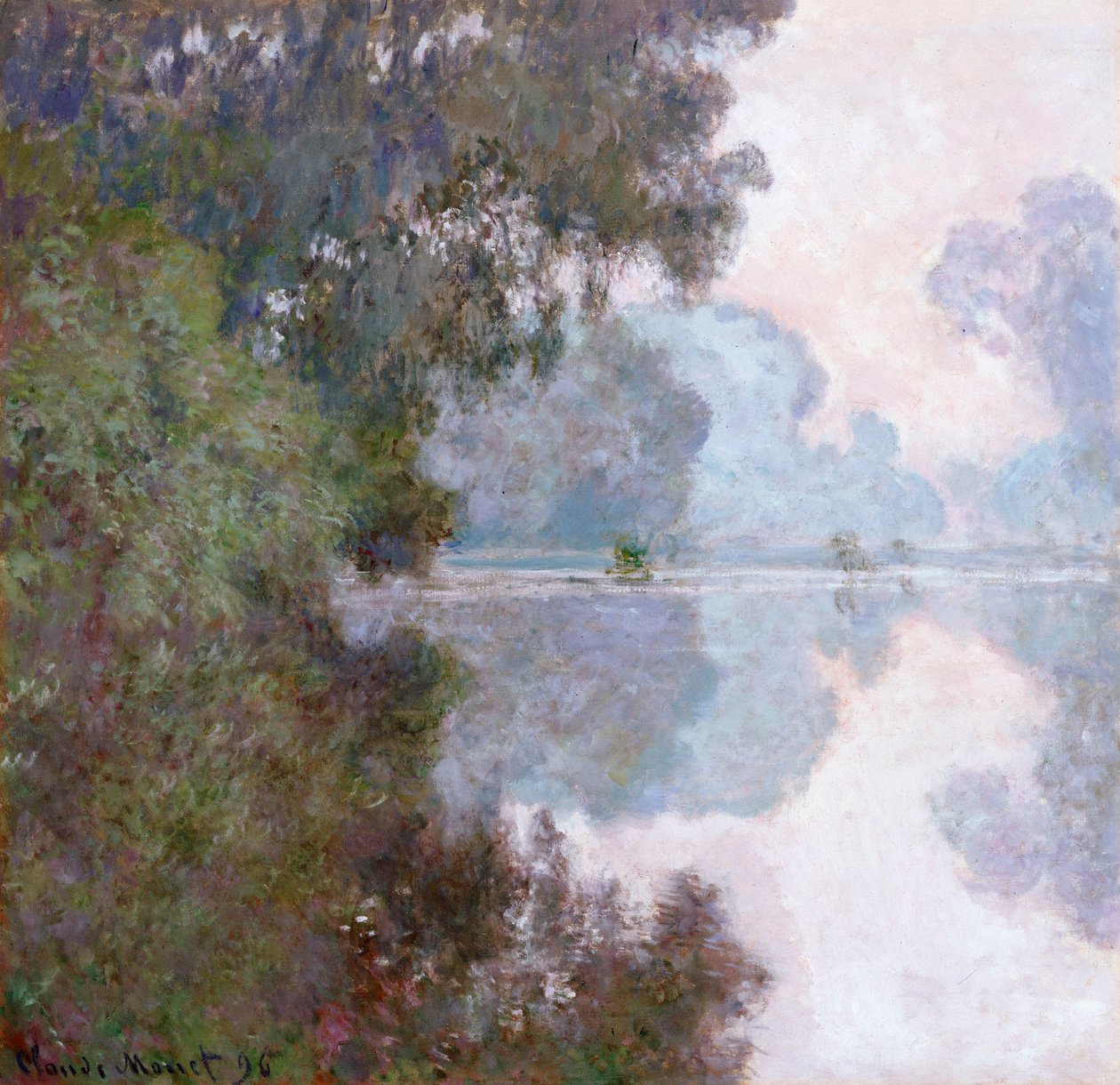 Morgon på Seine, nära Giverny, 1896 av Claude Monet