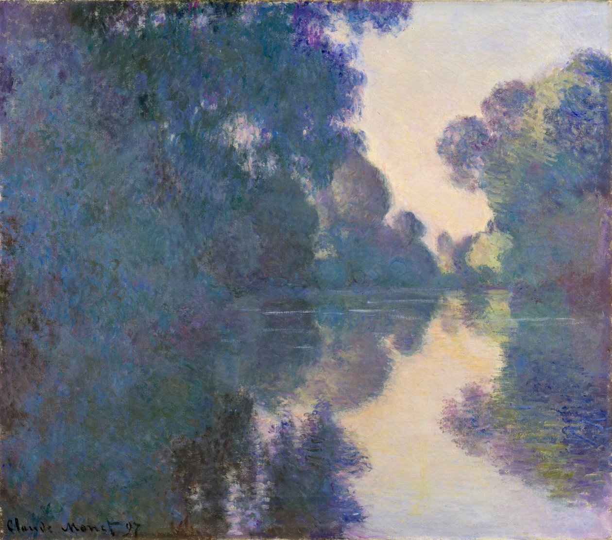 Morgon på Seine nära Giverny, 1897 av Claude Monet
