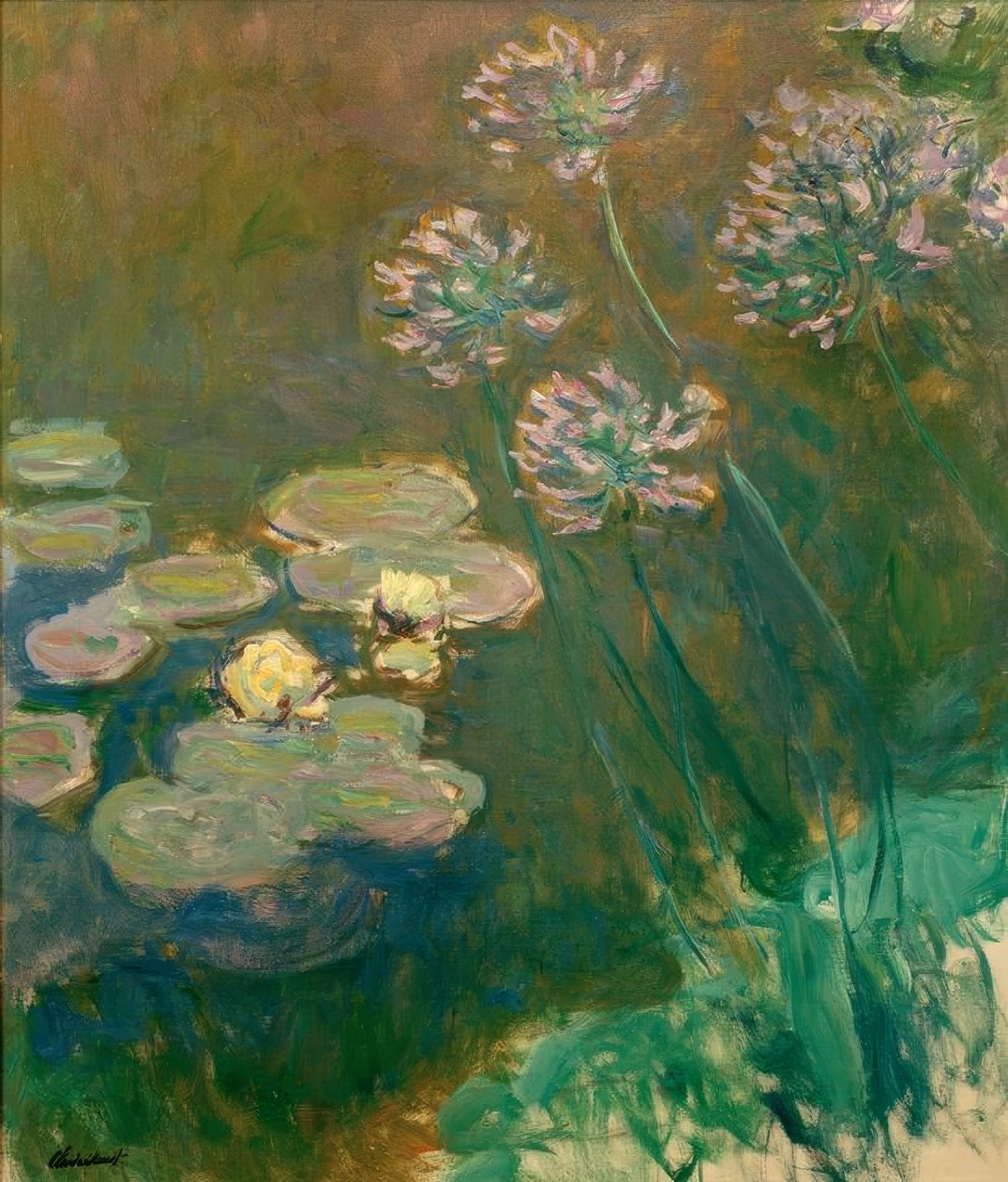 Nymphéas et Agapanthes (näckrosor och agapanthus) av Claude Monet