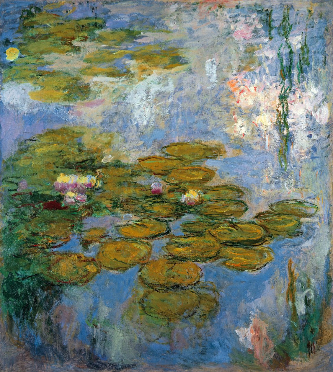 ""Nympheas"" - näckrosdamm i Giverny - Målning av Claude Monet (1840-1926), olja på duk av Claude Monet