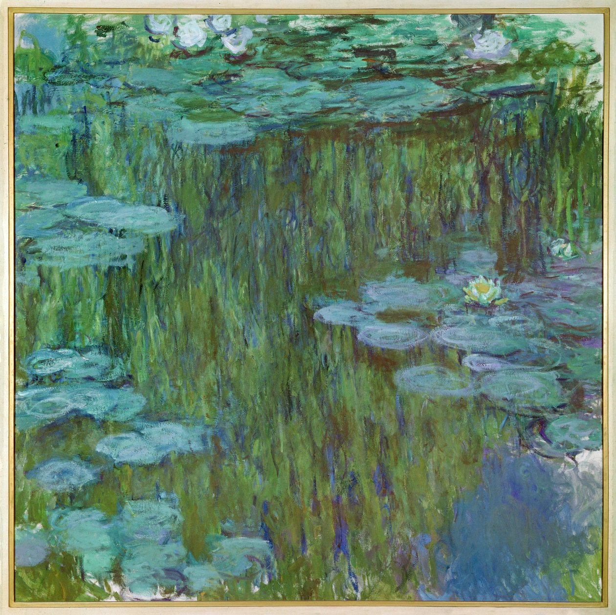 Nympheas a Giverny (olja på duk) av Claude Monet