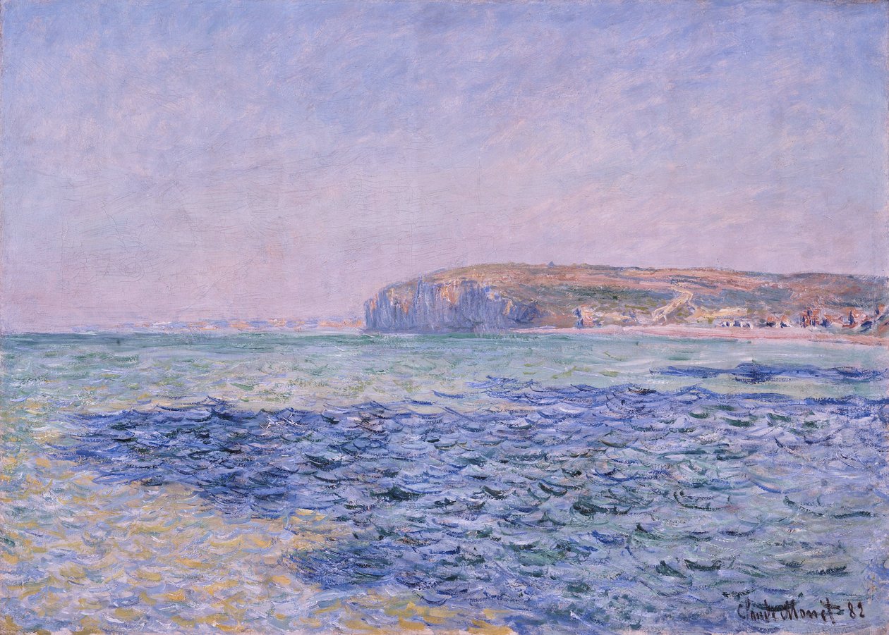 Skuggorna på havet, klipporna vid Pourville (Dieppe, Seine Maritime, Frankrike) (Skuggorna på havet - Klipporna i Pourville) - Målning av Claude Monet (1840-1926), olja på duk, 57x80 cm av Claude Monet