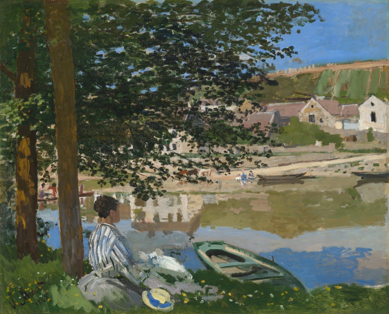 På stranden av Seine, Bennecourt av Claude Monet