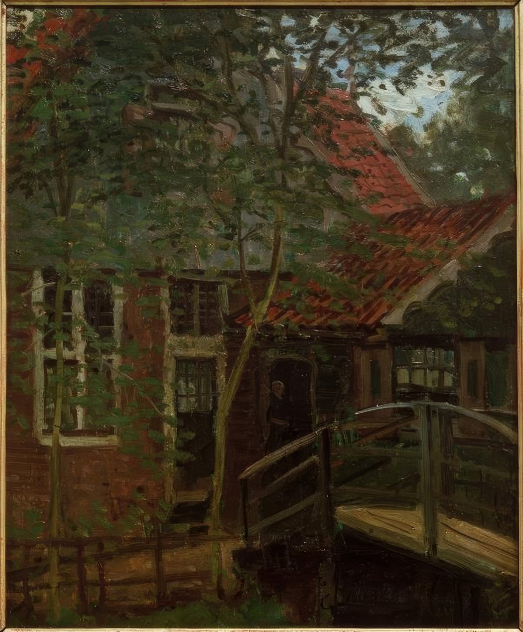 Passerelle och Hollande, Zaandam av Claude Monet