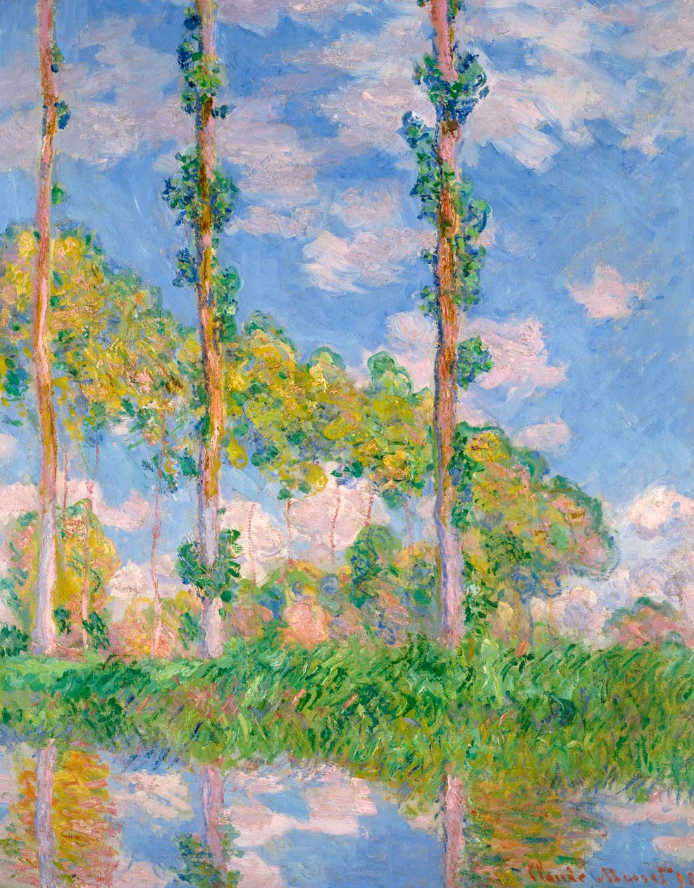 Poplar i solen, 1891 av Claude Monet
