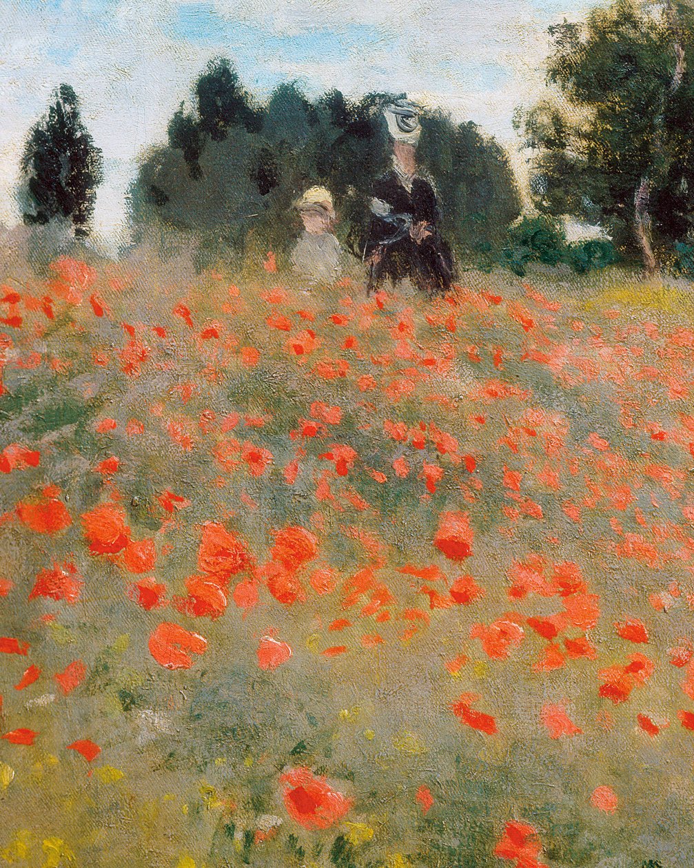 Vallmo, omgivningarna i Argenteuil (detalj). Målning av Claude Monet (1840-1926) av Claude Monet