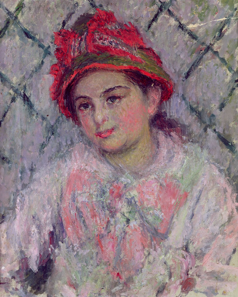 Porträtt av Blanche Hoschede (1864-1947) som ung flicka, ca 1880 av Claude Monet