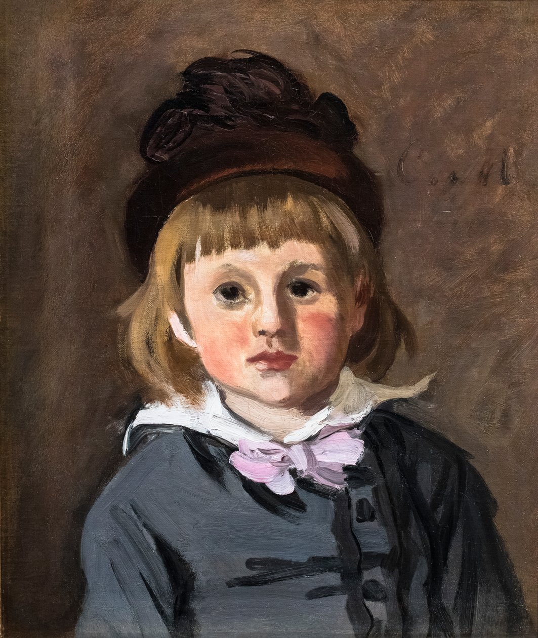 Porträtt av Jean Monet i pompomhatt av Claude Monet
