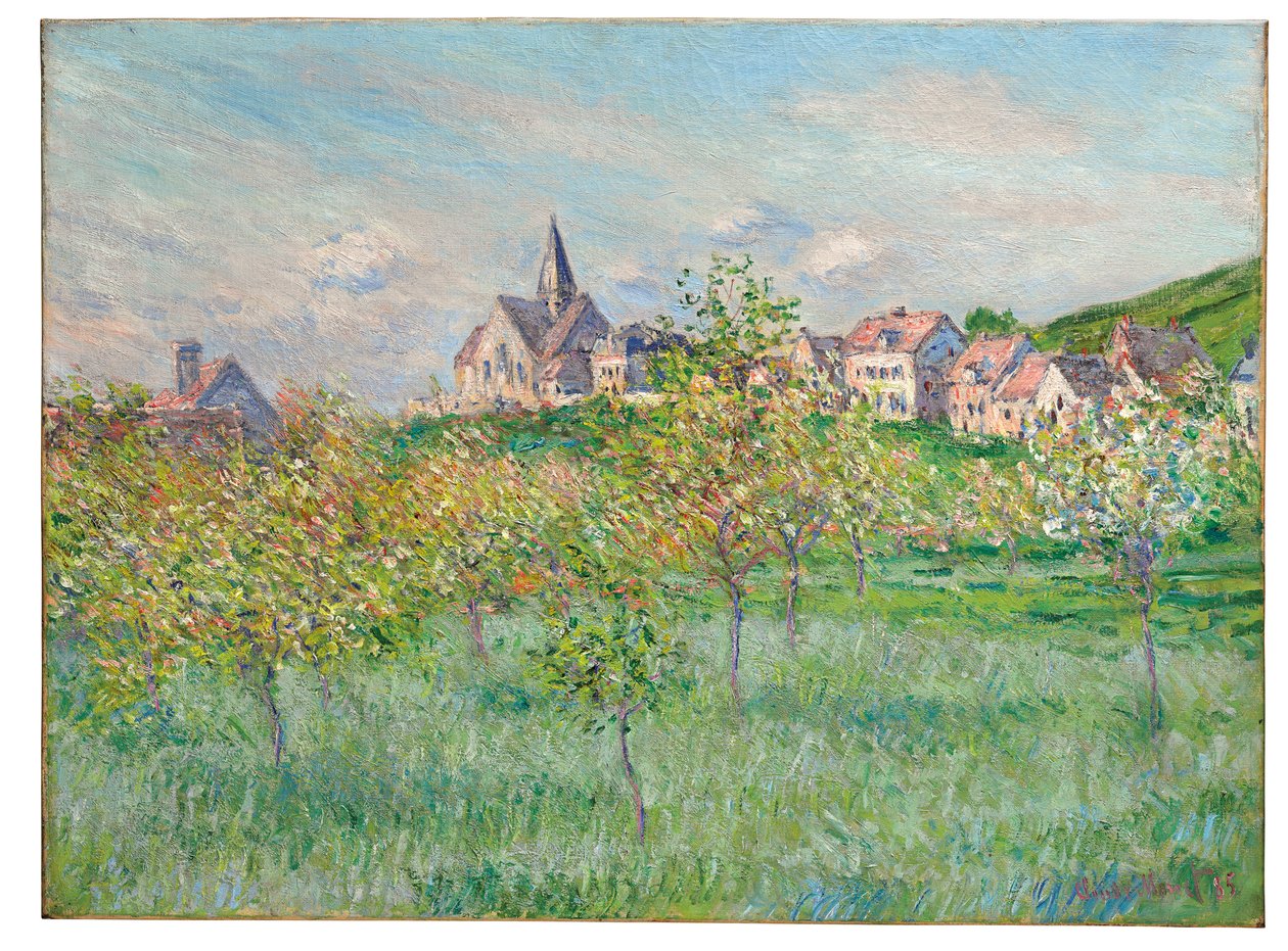 Våren i Giverny, eftermiddagseffekt, 1885 av Claude Monet