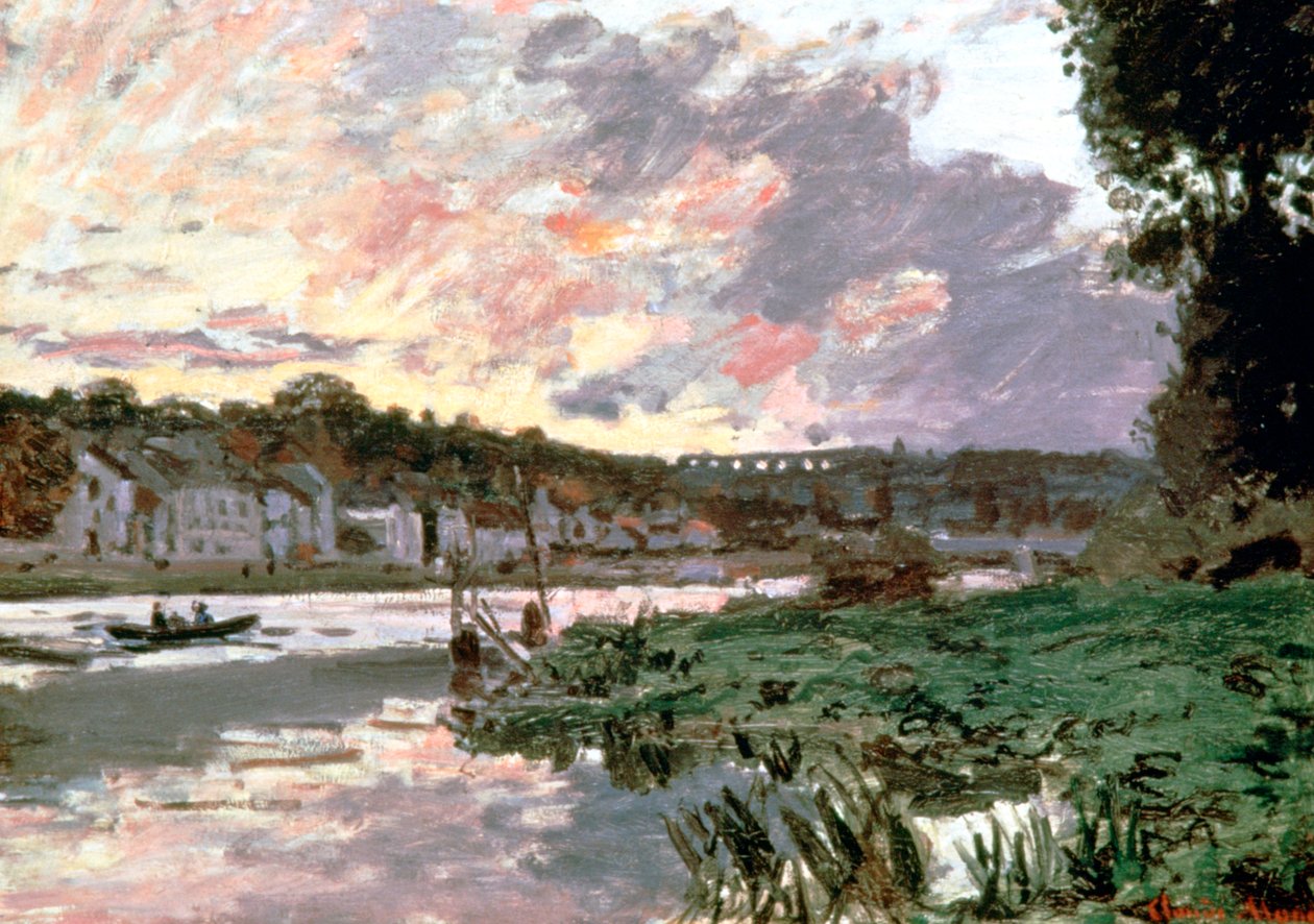 Floden Seine vid Bougival, c1870 av Claude Monet