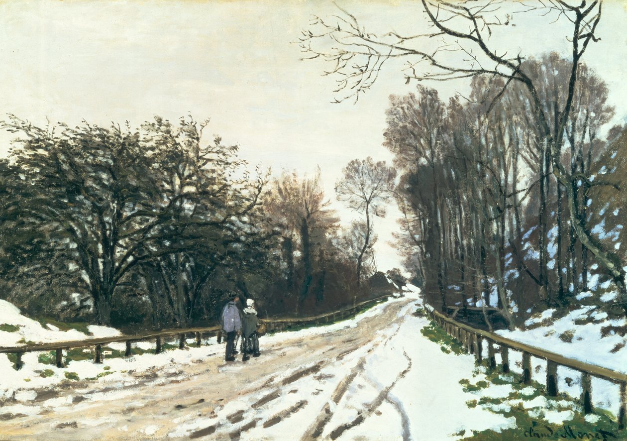 Vägen mot gården, St. Simeon, Honfleur, ca 1867 av Claude Monet