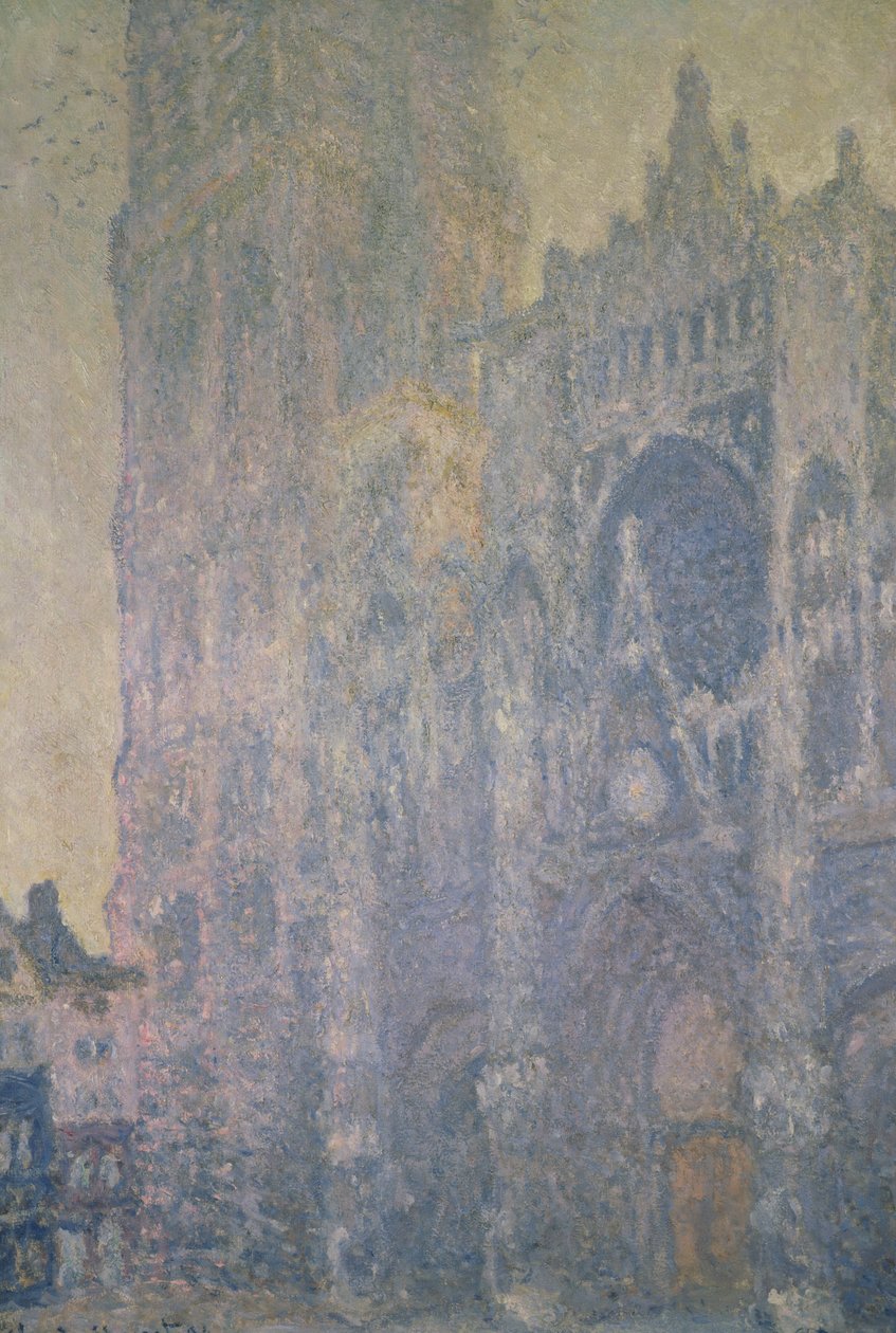 Rouens katedral, harmoni i vitt, morgonljus, 1894 av Claude Monet