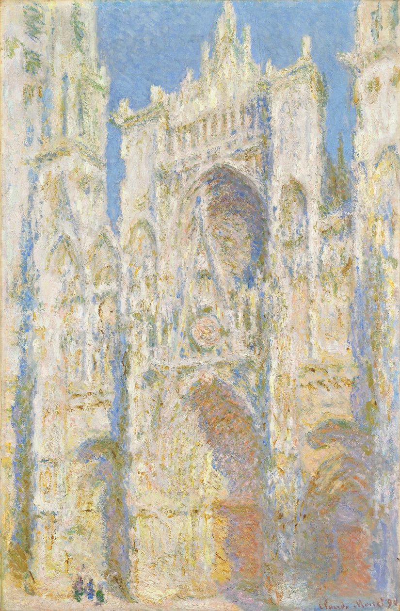 Rouen katedral, västra fasaden, solljus av Claude Monet