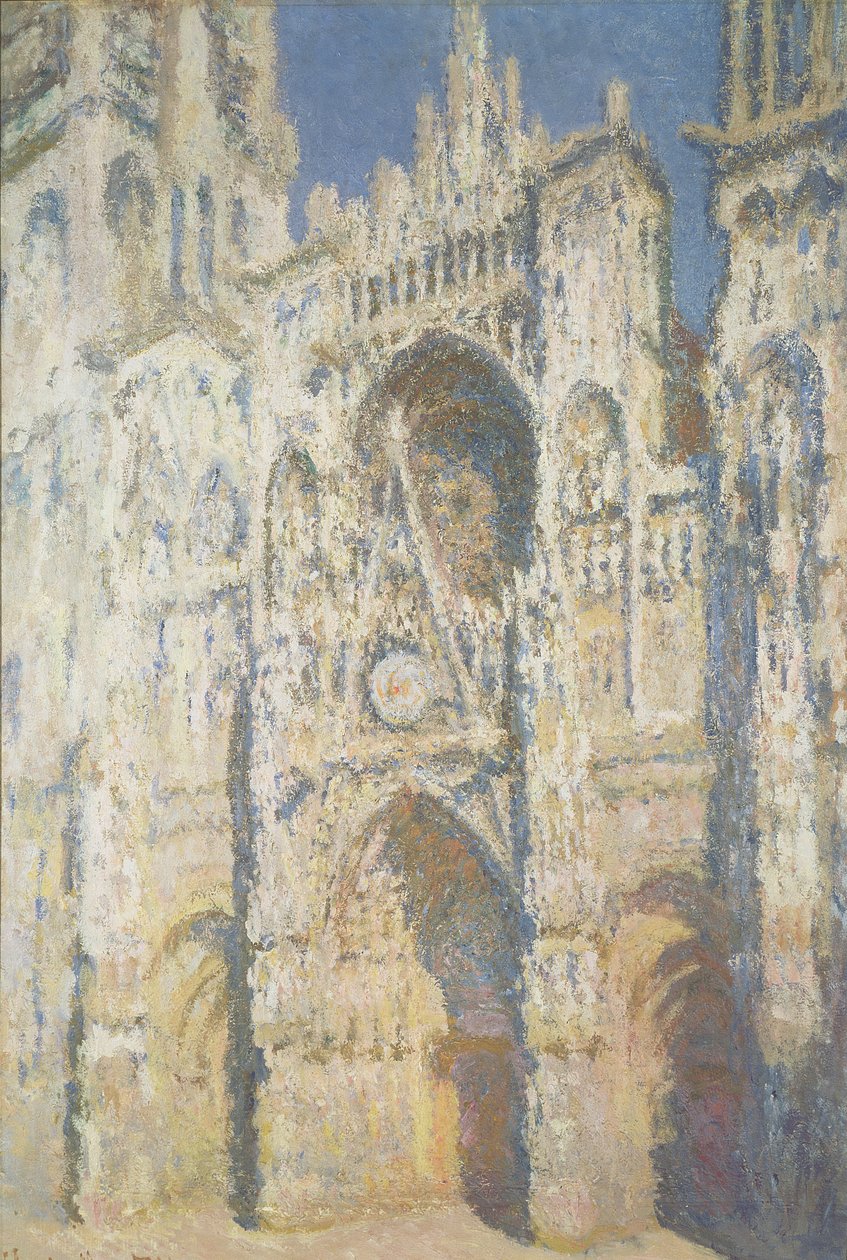 Katedralen i Rouen i fullt solljus: Harmoni i blått och guld, 1894 av Claude Monet