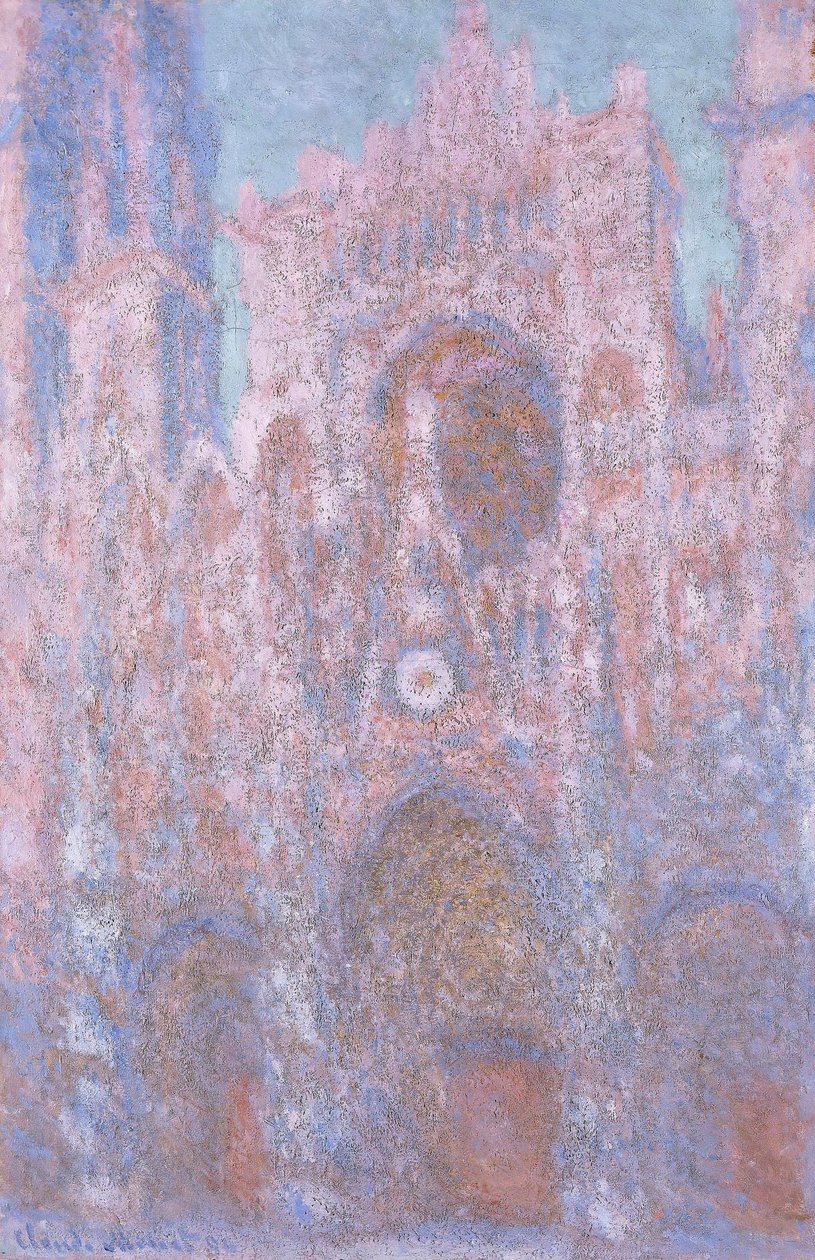 Katedralen i Rouen i solnedgången (Symfoni i grått och svart) 1892-94 (olja på duk) av Claude Monet