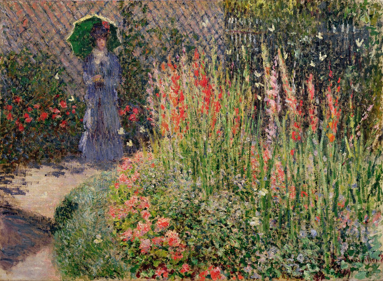 Rundad blomsterbädd, 1876 av Claude Monet