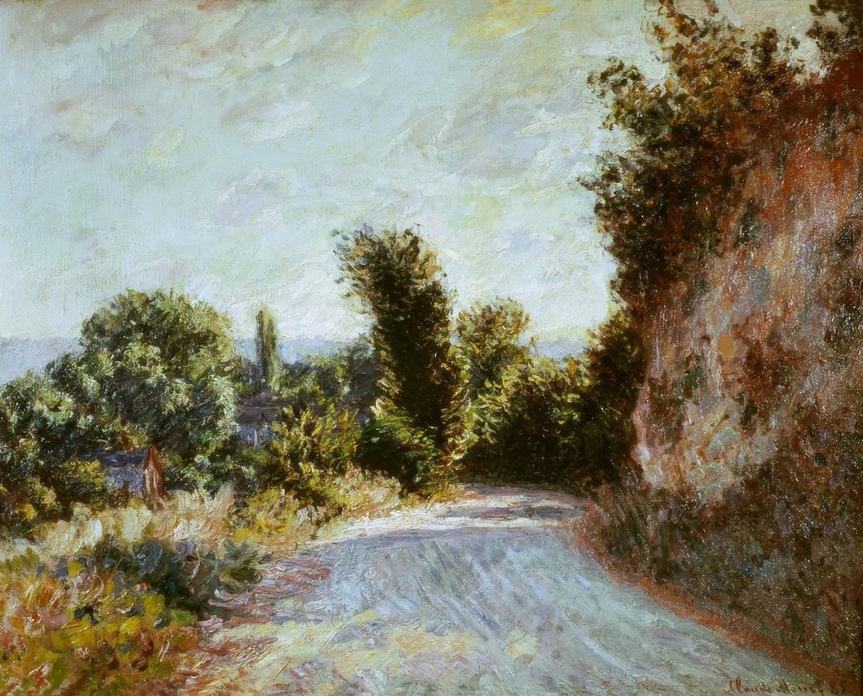 Väg nära Giverny av Claude Monet