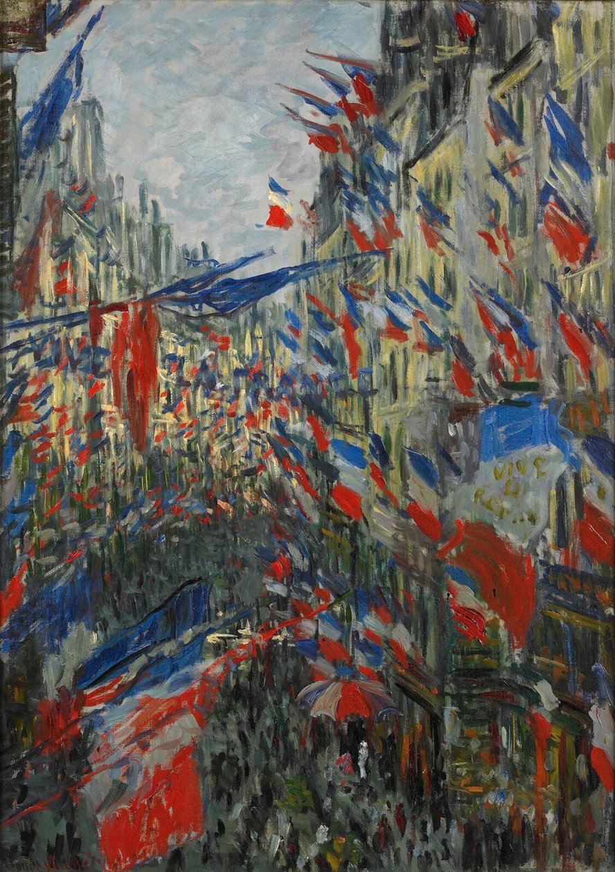 Rue Saint-Denis, högtiden den 30 juni 1878, 1878. av Claude Monet