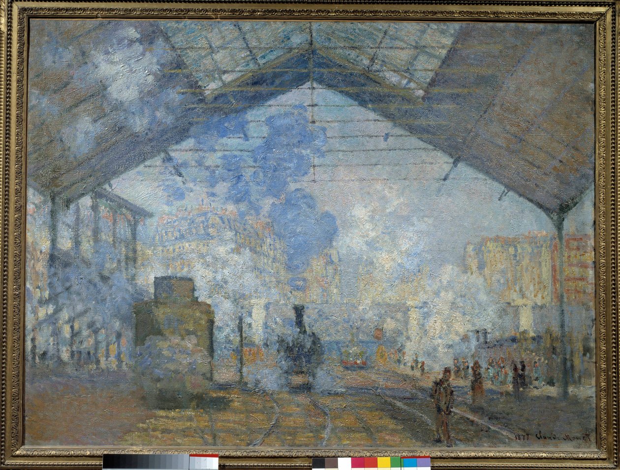 Saint Lazare tågstation av Claude Monet