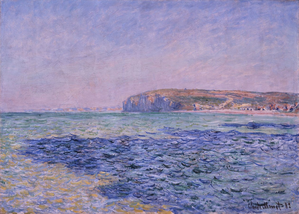 Skuggor på havet. Klipporna vid Pourville av Claude Monet
