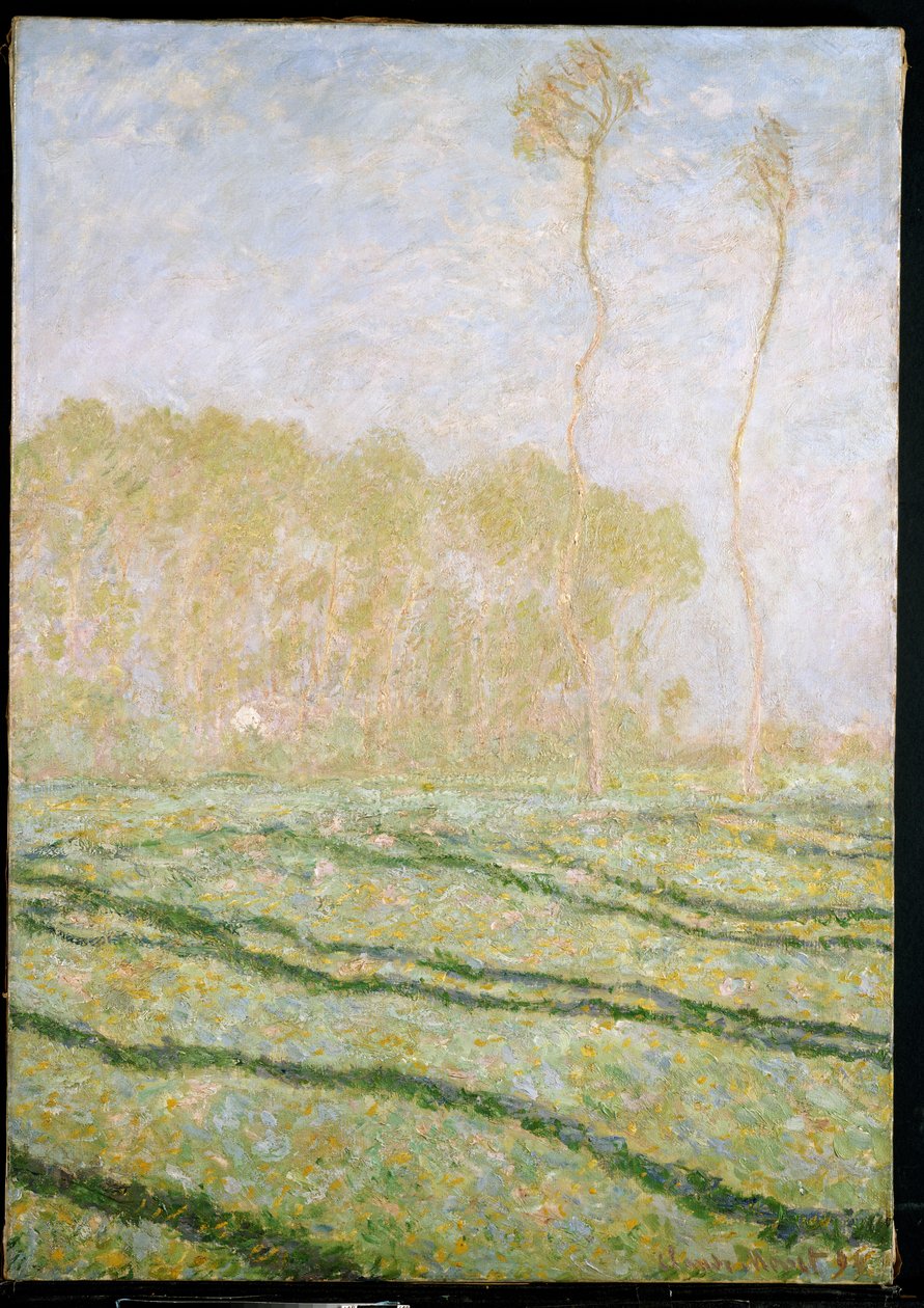 Vårlandsbygden i Giverny, 1894 av Claude Monet