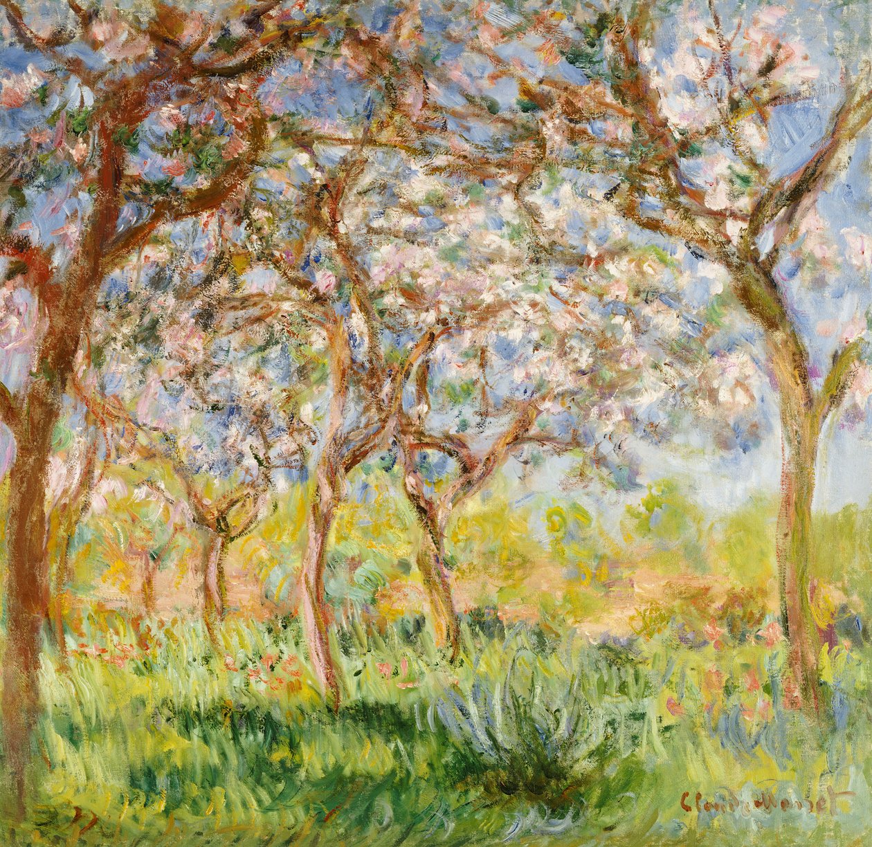 Vår i Giverny av Claude Monet