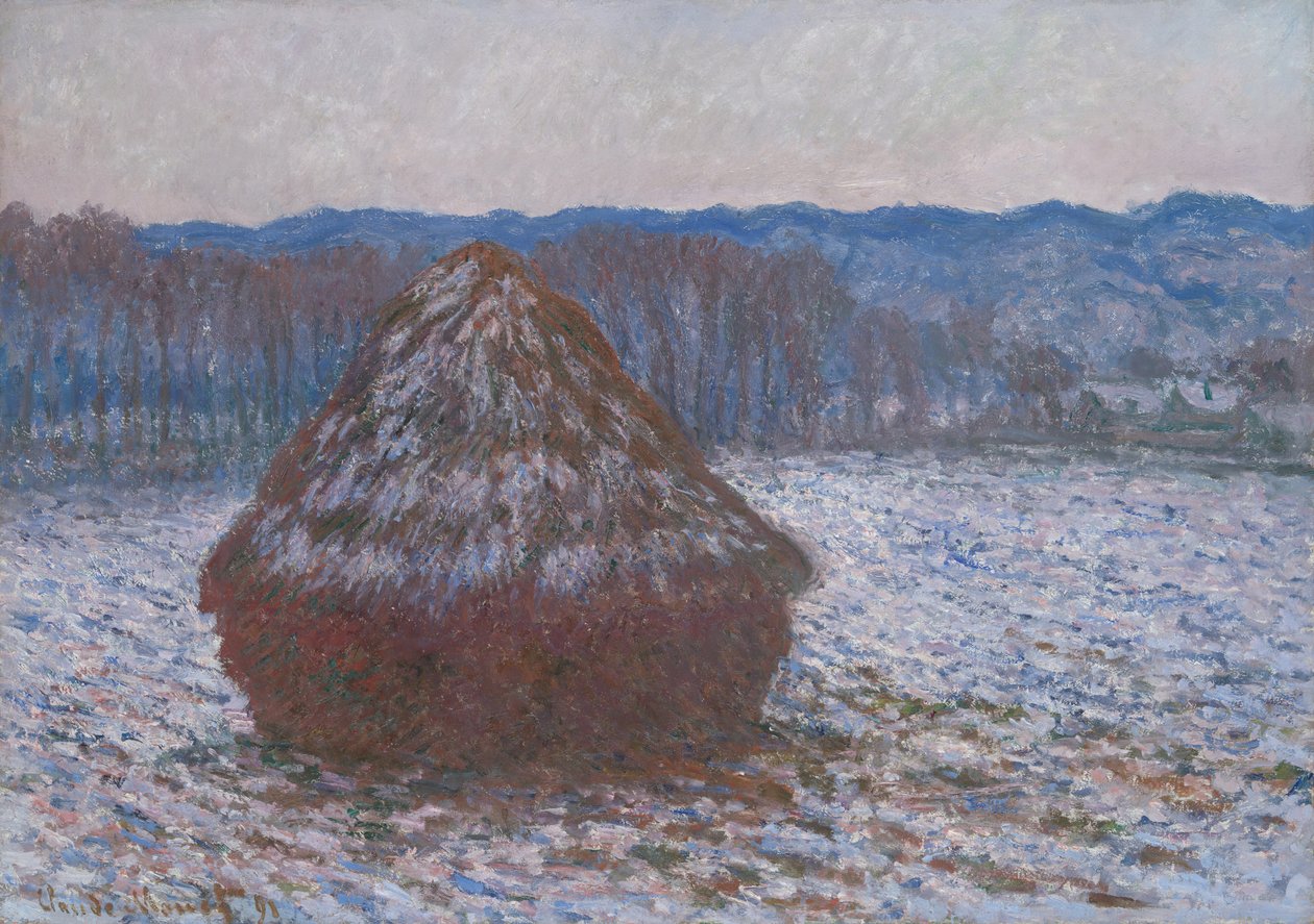 Stack av vete, 189091. av Claude Monet
