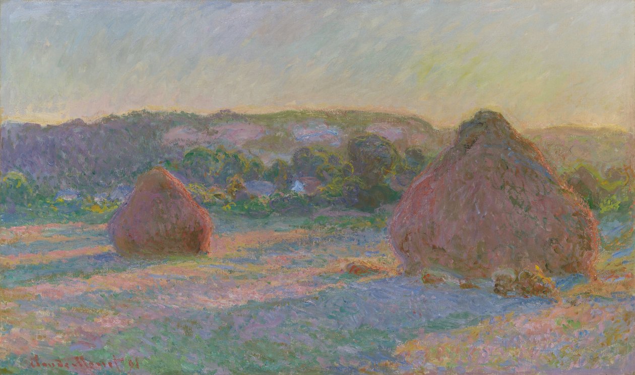 Högar av vete (slutet av sommaren) av Claude Monet
