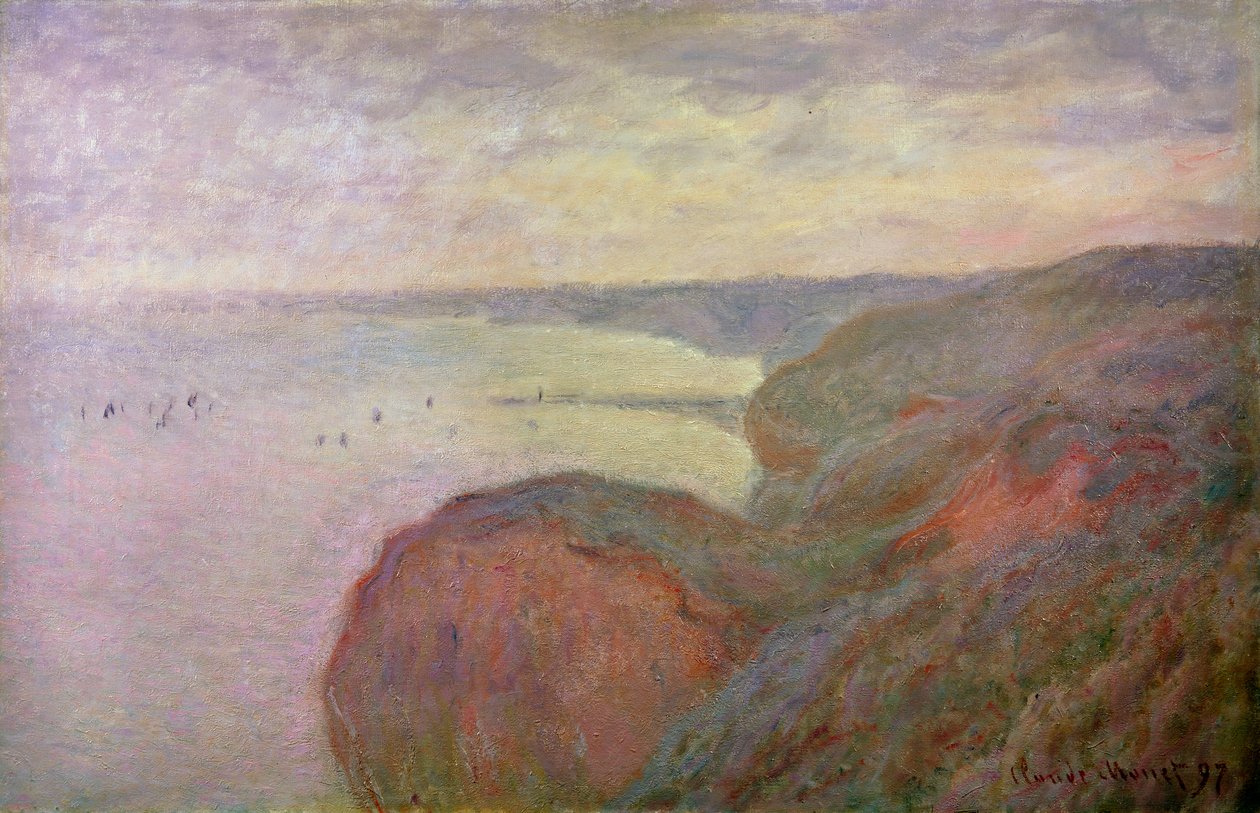 Branta klippor nära Dieppe, 1897. av Claude Monet